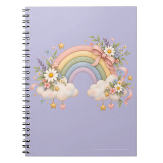 Waterverf Regenboog Cadeau – Charmante Wolk Notitieboek