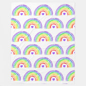 Waterverf Regenboog en hart Fleece Deken (Voorkant)