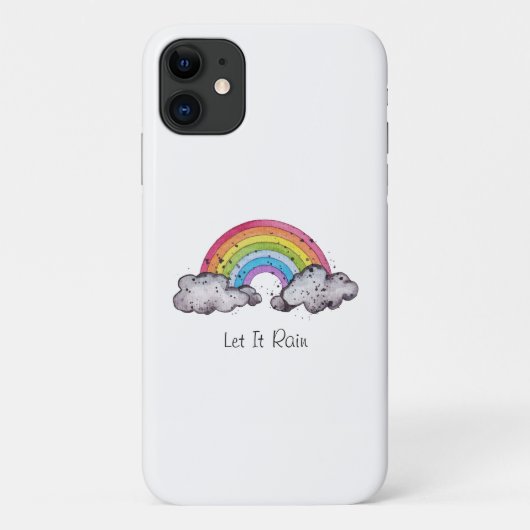 Waterverf regenboog en wolken Case-Mate iPhone case (Achterkant)