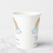 Waterverf Regenboog Genderneutraal Baby shower Papieren Bekers (Rechts)