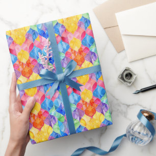 Waterverf Regenboog Glas in Lood Cadeaupapier