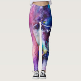 Waterverf regenboog grillige  naam leggings