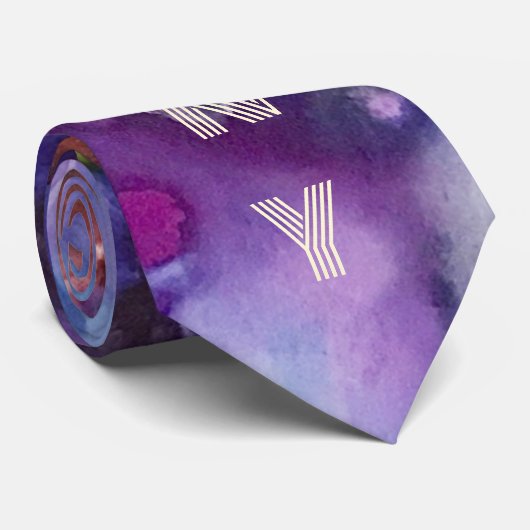 Waterverf regenboog grillige naam stropdas (Opgerold)