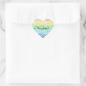 Waterverf regenboog hart sticker (Tas)