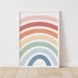 Waterverf Regenboog Kinderkamer Poster