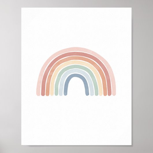 Waterverf Regenboog Kinderkamer Poster (Voorkant)