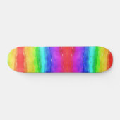 Waterverf regenboog kleurig skateboard (Horizontaal)