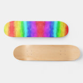 Waterverf regenboog kleurig skateboard (Horizontaal)
