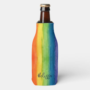 Waterverf Regenboog kleurrijk Aangepast Modern Flesjeskoeler