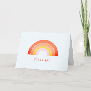 Waterverf regenboog kleurrijk dank u kaart