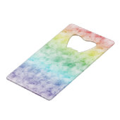 Waterverf Regenboog Kredietkaart Flessenopener (Achterkant Gekanteld)
