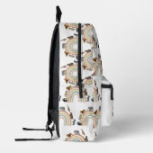 Waterverf Regenboog Oerwoud Dieren Aangepaste naam Bedrukte Rugzak (Links)