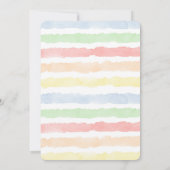 Waterverf regenboog pastel baby sprinkle kaart (Achterkant)