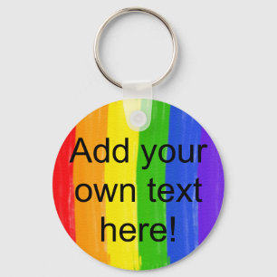 Waterverf Regenboog Sleutelhanger