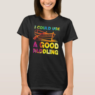 Waterverf regenboog van de roerboot I kan G gebrui T-shirt