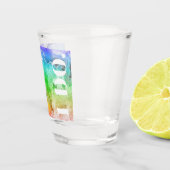 Waterverf regenboogalcohol shot glas (Rechts)