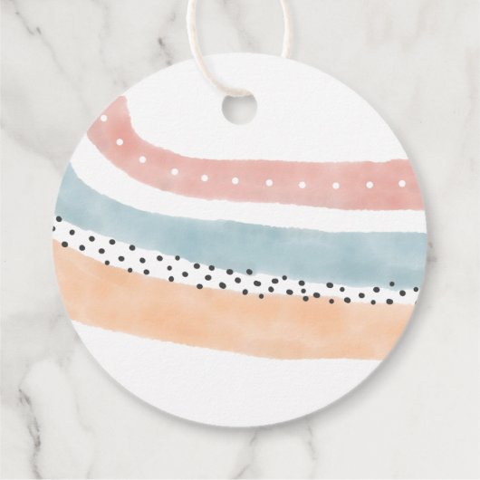 Waterverf regenboogBaby shower Dank u Labels geven (Achterkant)