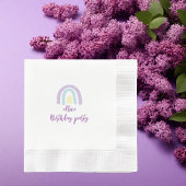 Waterverf regenboogblauw lila geel Birthday Servet