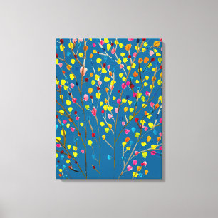 Waterverf regenboogbomen canvas afdruk