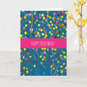 Waterverf regenboogbomen kaart (Gele Bloem)