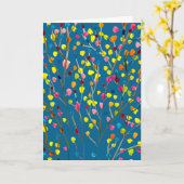 Waterverf regenboogbomen kaart (Gele Bloem)