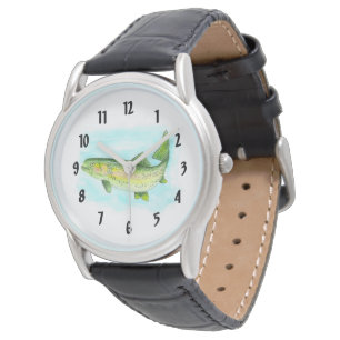 Waterverf regenboogforel horloge