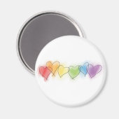 Waterverf regenboogharten magneet (Voorkant / Achterkant)