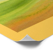 Waterverf regenbooglandschap met kite poster (Hoek)