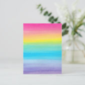 Waterverf regenboogontwerp briefkaart (Staand voorkant)