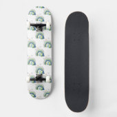 Waterverf regenboogpatroon skateboard (Voorkant)