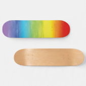 Waterverf regenboogpride, helder vibrant skateboard (Horizontaal)