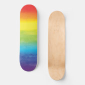 Waterverf regenboogpride, helder vibrant skateboard (Voorkant)