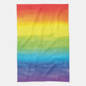 Waterverf regenboogpride, helder vibrant theedoek (Verticaal)