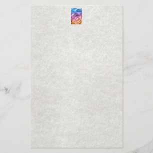 Waterverf regenboogRoos Briefpapier