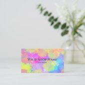 Waterverf regenboogschouderblad Visitekaartje (Staand voorkant)