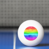 Waterverf Regenboogstrips Design Ping Ball Ball (Net)