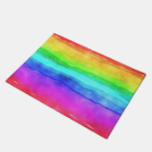 Waterverf Regenboogstrips Deurmat (Schuin)