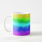 Waterverf Regenboogstrips Koffiemok (Links)