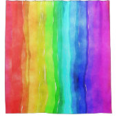 Waterverf regenboogstrips ontwerpschoeisel gordijn (Voorkant)