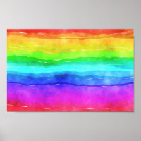 Waterverf Regenboogstrips