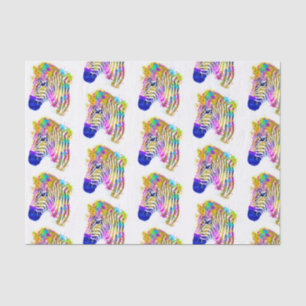 Waterverf regenboogverf Zebra Grafisch Tissuepapier