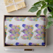 Waterverf regenboogverf Zebra Grafisch Tissuepapier (Geschenk)