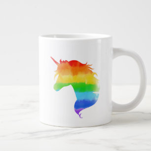 Waterverf regenboogvlies extra grote beker