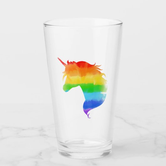 Waterverf regenboogvlies glas (Voorkant)