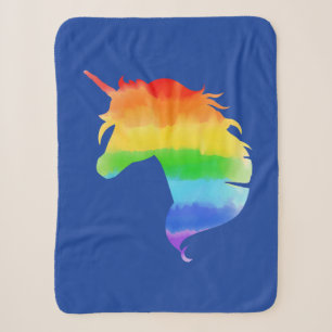 Waterverf regenboogvlies sherpa deken