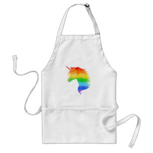 Waterverf regenboogvlies standaard schort