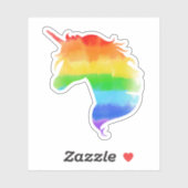 Waterverf regenboogvlies sticker (Vel)