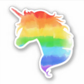 Waterverf regenboogvlies sticker (Voorkant)