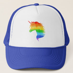 Waterverf regenboogvlies trucker pet