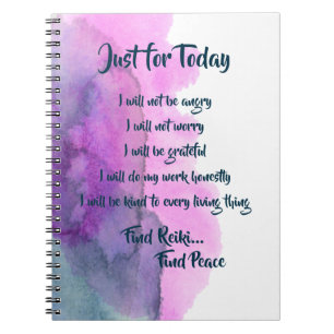 Waterverf Reiki Principes notebook Notitieboek